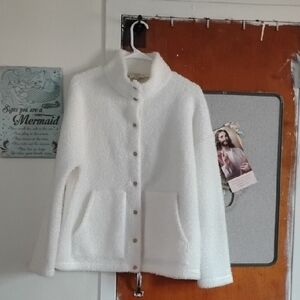 LOFT Cream Teddy Jacket